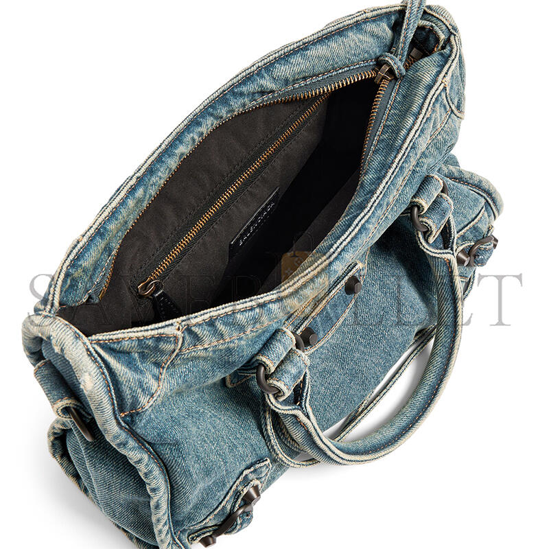 BALENCIAGA WOMEN'S LE CITY BAG SMALL IN BLUE 8114422AB1S4727 (30*19*9.6cm)